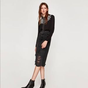 Zara denim skirt